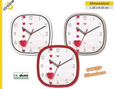 OROLOGIO PARETE QUADRO 25CM