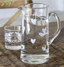 CARAFFA BROCCA VETRO SD 1200ML CUORI