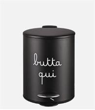 PATTUMIERA BAGNO SD 5LT BUTTA QUI, NERA