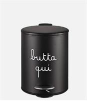 PATTUMIERA BAGNO SD 5LT BUTTA QUI, NERA