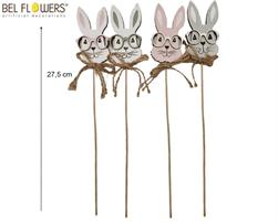FACCIA CONIGLIO CON STECCHINO H27.5CM PASQUA