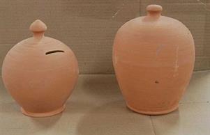 SALVADANAIO TERRACOTTA BISCOTTO 25CM