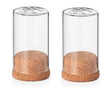 COPPIA SALE E PEPE VETRO BASSO