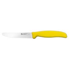 SET 6 COLTELLO TAVOLA LAMA DENTATA GIALLO