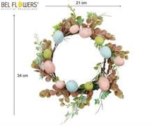CORONA PASQUA OVETTI EUCALIPTO 34/21CM