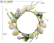 CORONA PASQUA OVETTI MACULATI 22CM