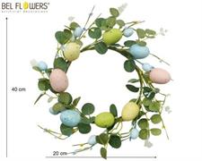 CORONA PASQUA OVETTI EUCALIPTO 22CM