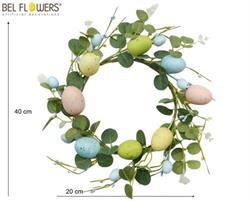 CORONA PASQUA OVETTI EUCALIPTO 22CM
