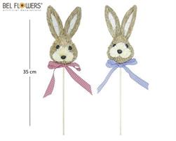 FACCIA CONIGLIO IMPAGLIATO BASTONCINO H35CM