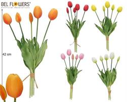 RAMETTO 5 TULIPANI CLASSIC GOMMATI H42CM