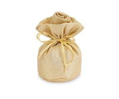 SACCOCCIO LAME' ORO CON ROSA