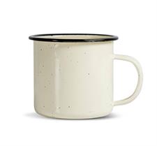 BICCHIEROTTO SMALTO BEIGE PICCHIOLATO D.9XH.8CM