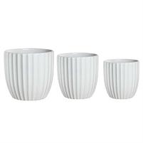 TRIS PORTAVASO CERAMICA BIANCO 19/16/14CM