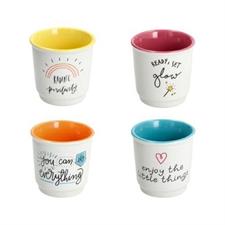 BICCHIERE CAFFE' PORCELLANA COLOR BLOCK 100ML