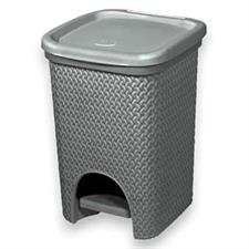 PATTUMIERA PEDALE INTRECCI 18LT GRIGIO