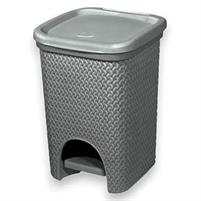 PATTUMIERA PEDALE INTRECCI 18LT GRIGIO