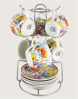 SET 6 TAZZA CAFFE' C/P E APPENDINO