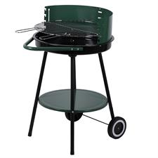 BBQ GRILL VERDE TONDO C/RUOTE 51X84.5CM
