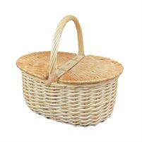 PANIERE FUNGHI VIMINI CON COPERCHIO 39X28X20H