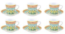 SET 6 TAZZE CAFFE' GRACE CON PIATTO