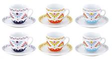 SET 6 TAZZE CAFFE' ANITA CON PIATTO