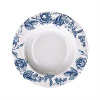 PIATTO FONDO VECCHIO VIENNA BLU ROSES 23CM