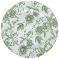 PIATTO PIANO VECCHIO VIENNA GREEN ROSES 28CM