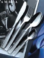 TRIS FORCHETTA TAVOLA INOX AMBRA