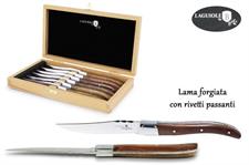 COFANETTO 6 COLTELLI BISTECCA LAGUIOLE LISCI