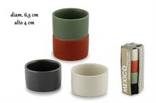 SET 4 COPPETTE CILINDRICHE MEXICO 6,5