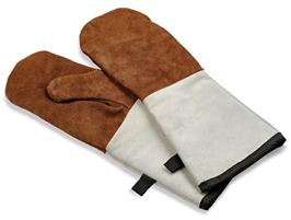 SET 2 GUANTI DA BARBECUE/FORNO IN PELLE 46CM