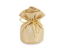 SACCHETTO LAME' ORO CON BOCCI