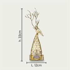 RENNA ORO NATALE METALLO 33CM