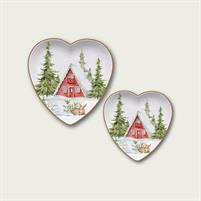 PIATTO CUORE 20X20CM NATALE
