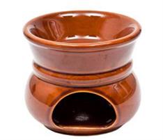 FORNELLINO BAGNACAUDA PORCELLANA COGNAC 11CM
