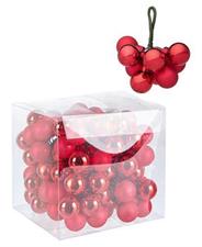 MAZZO 10 SFERE 2CM ROSSO LUCIDO E OPACO