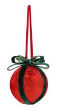 SFERA VELLUTO ROSSO E VERDE 10CM