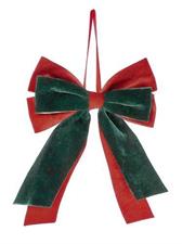 FIOCCO VELLUTO ROSSO VERDE