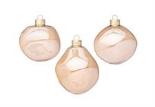 SET 3 PENDAGLI ORGANIC CHAMPAGNE 8CM