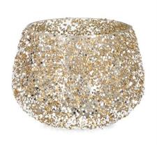 PORTACANDELA BRILLANTINI ORO D 16,5 H 12