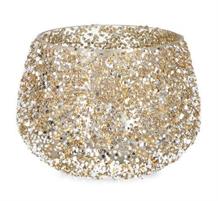 PORTACANDELA BRILLANTINI ORO D 16,5 H 12