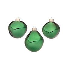 SET 3 PENDAGLI ORGANIC VERDE 8CM