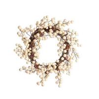 CORONA BILLIE CON BACCHE CREMA 32CM