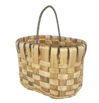 CESTA LEGNA OVALE CHIARA CASTAGNO C/M 50X40H35