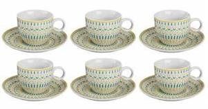 SET 6 TAZZE CAFFE' VENERE CON PIATTO