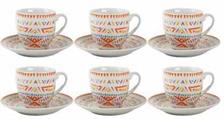 SET 6 TAZZA CAFFE' MODELLO CON PIATTO