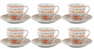 SET 6 TAZZE CAFFE' MODELLO CON PIATTO