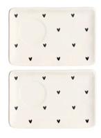SET 2 PIATTO ESPRESSO SD TAPPEZZERIA CUORI