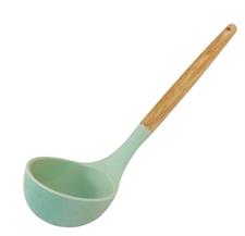 MESTOLO SILICONE MANICO LEGNO