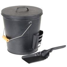 BIDONCINO CON PALETTA PORTA CENERE METALLO